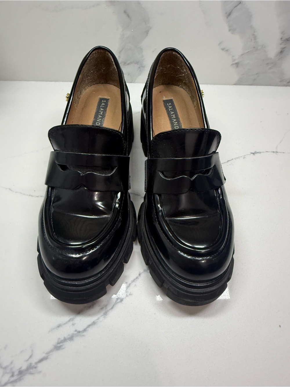 Women's Black Patent Chunky Loafer